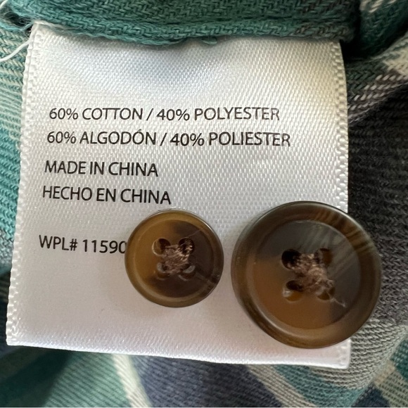 WEATHERPROOF Vintage Long Sleeve Button Down Plaid Flannel Men's Shirt Size L - Picture 15 of 16